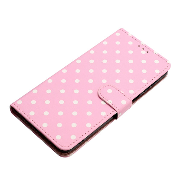 OnePlus 15 5G Plånboksfodral Polka Dot Pattern Konstläder Rosa
