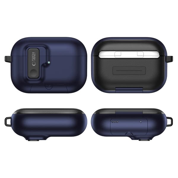 Tech-Protect Apple Airpods Pro 3 Etui Slim Hook - Navy Blå