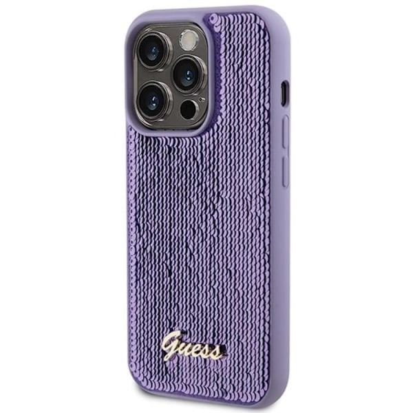 Guess iPhone 15 Pro Mobilskal Sequin Script Metal - Lila