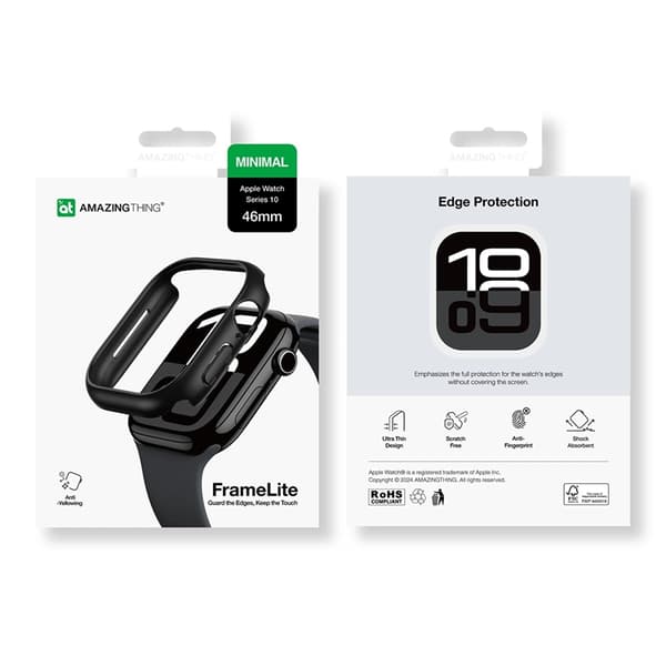 AmazingThing Apple Watch 46mm Taske Minimal - Sort