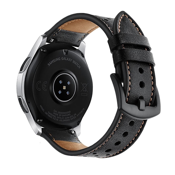 Tech-Protect Läder Samsung Galaxy Watch 46Mm Svart Svart