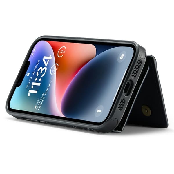 DG.MING M6 Series Mobilskal till iPhone 14 Magnetiskt Plånboksfodral Svart