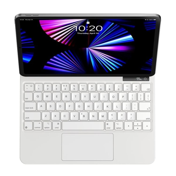 Baseus iPad 10 (2022) Engelsk Tastatur Cover Bluetooth - Hvid