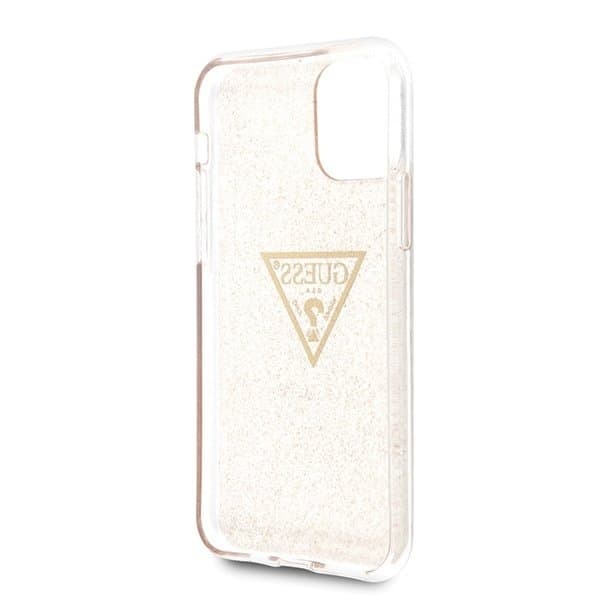 Guess Taske til iPhone 11 Pro Glitter Triangle - Guld Yellow