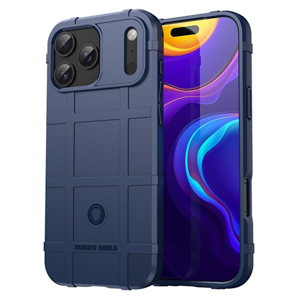 Mobilskal till iPhone 17 Pro Max Grid Design Soft TPU - Blå Blå