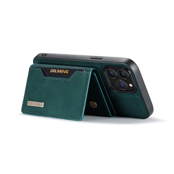 DG.MING M2 Series Mobilskal till iPhone 16 Pro PU+PC+TPU - Grön