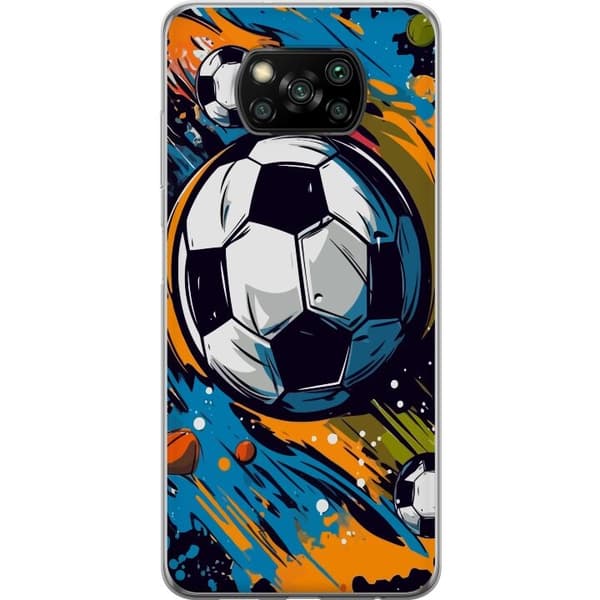 Mobilcover til Xiaomi Poco X3 NFC med Fodbolde