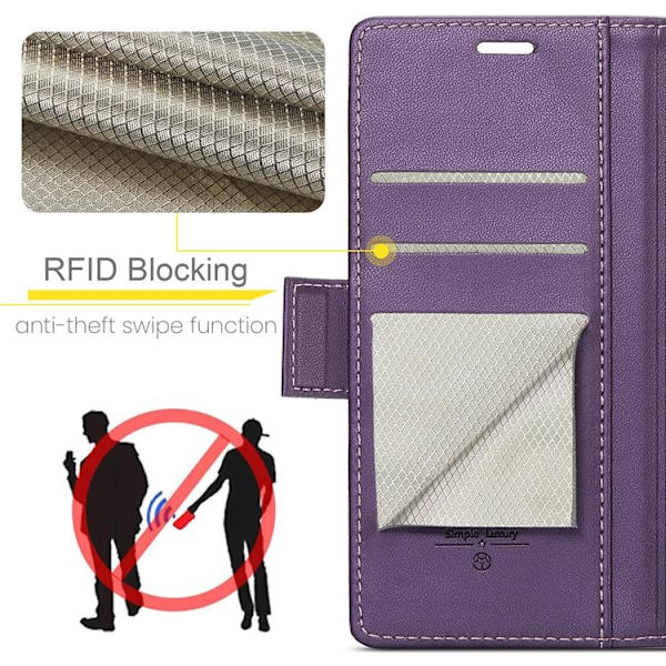 CASEME Galaxy S26 Plånboksfodral RFID Blocking Lila