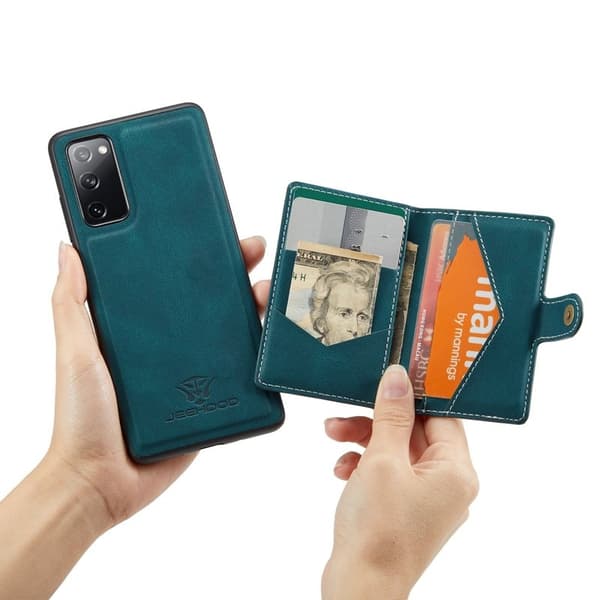 JEEHOOD Mobilskal till Samsung Galaxy S20 FE 2022 Wallet Grön