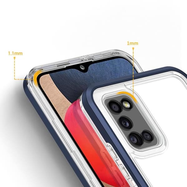 3in1 Galaxy A03s Skal Frame Gel - Sininen Blå