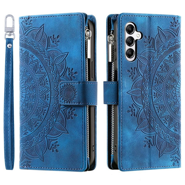 Samsung Galaxy A57 Plånboksfodral Konstläder Mandala Blå