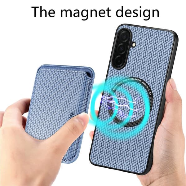Mobilskal för Samsung Galaxy S26 Plus Magnetiskt Kortfack - Blå