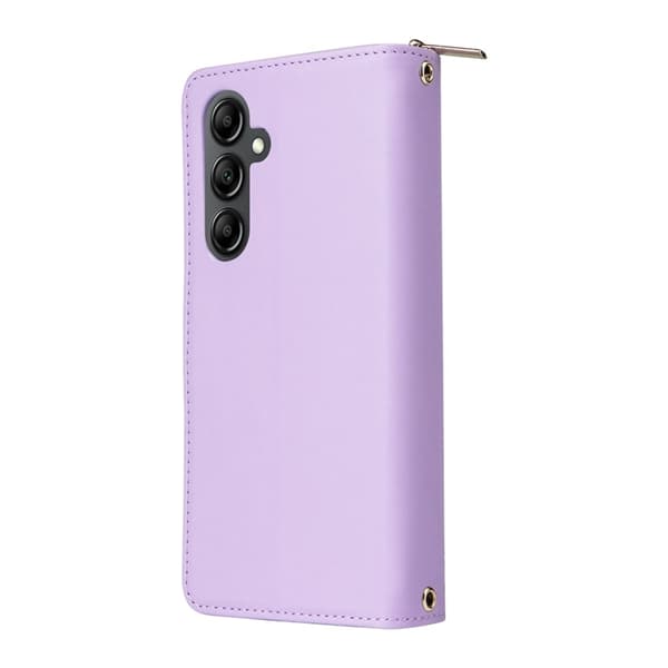 Galaxy A17 / A26 Konstläder Plånboksfodral Med Handledsrem - Lila Lila