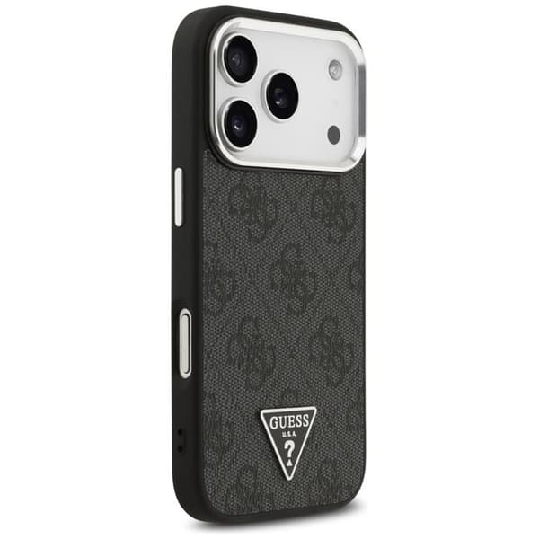 Guess Mobilskal till iPhone 17 Pro MagSafe 4G Triangle Logo - Svart Silver Svart