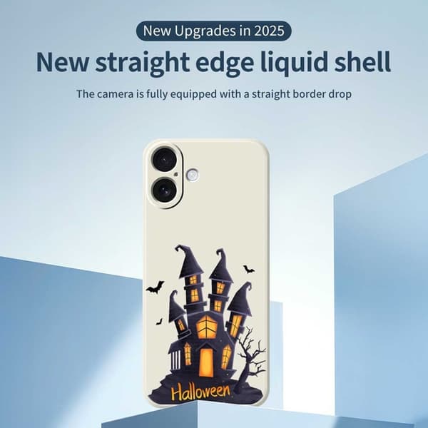 Mobilskal till iPhone 17 med Halloween Castle Pattern TPU - Svart Svart