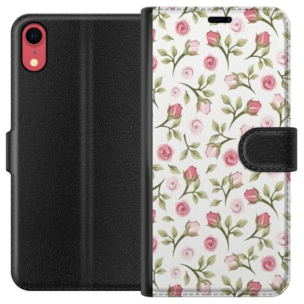 Plånboksfodral till Apple iPhone XR med Blommigt