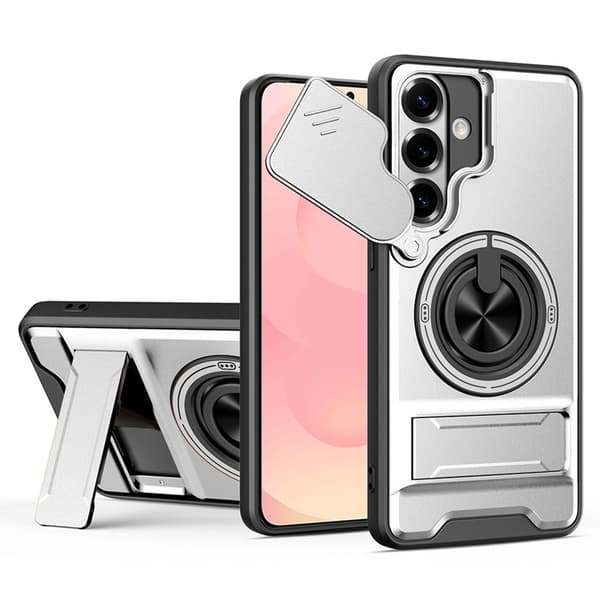 Mobilskal till Galaxy S26 Plus med Camera Lens Slider Ringhållare Silver Silver