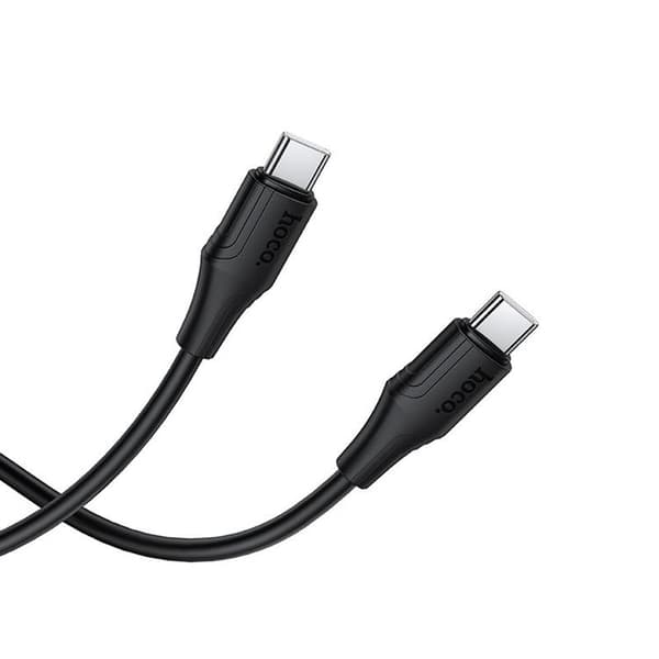 HOCO USB-C till USB-C 60W Kabel 1m 3A Silikon X124 - Svart