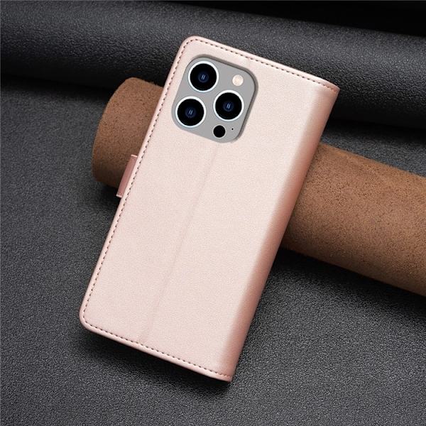 iPhone 15 Pro Max Plånboksfodral Zipper Flip - Rosa Guld Roséguld