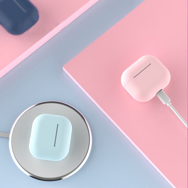 Blød silikone etui til AirPods 2/AirPods 1 - Blå Blå