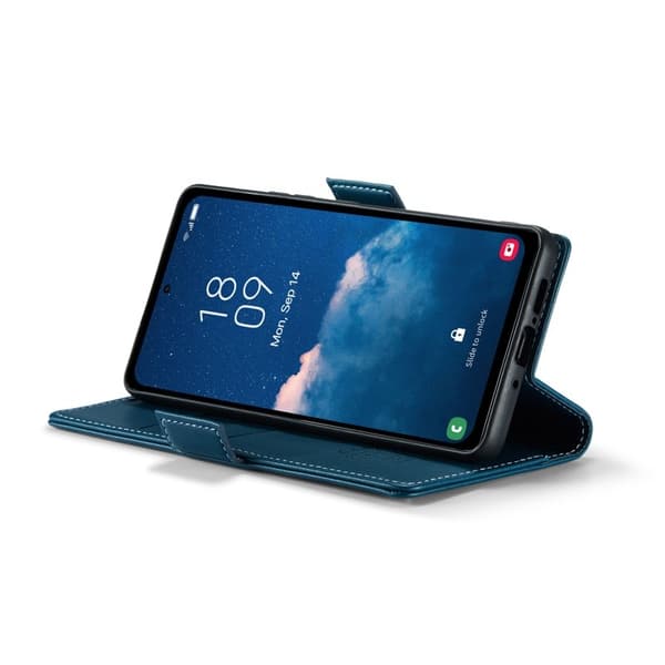 CASEME Plånboksfodral Konstläder för Samsung Galaxy A35 5G - Blå
