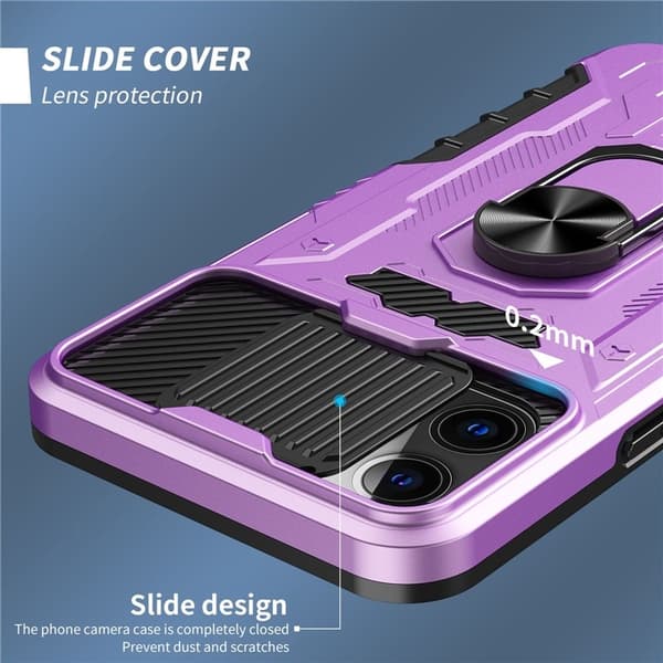 iPhone 14 Pro Max Skal Ringhållare Kickstand - Lila Lila
