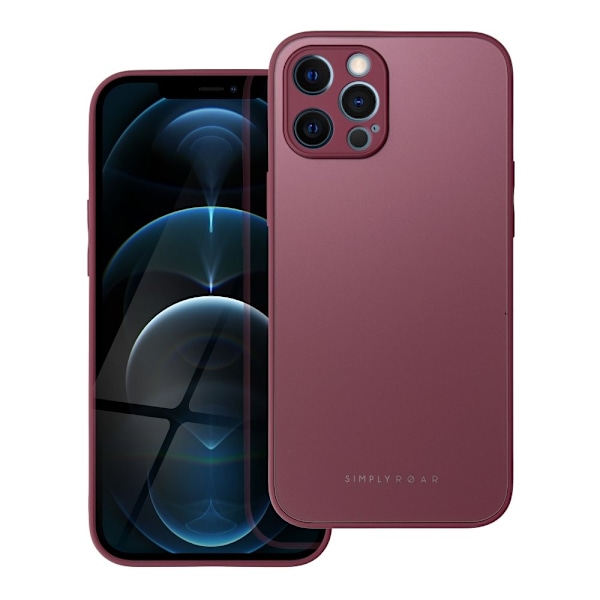 Roar Matte Glass Skal för iPhone 12 Pro Max claret
