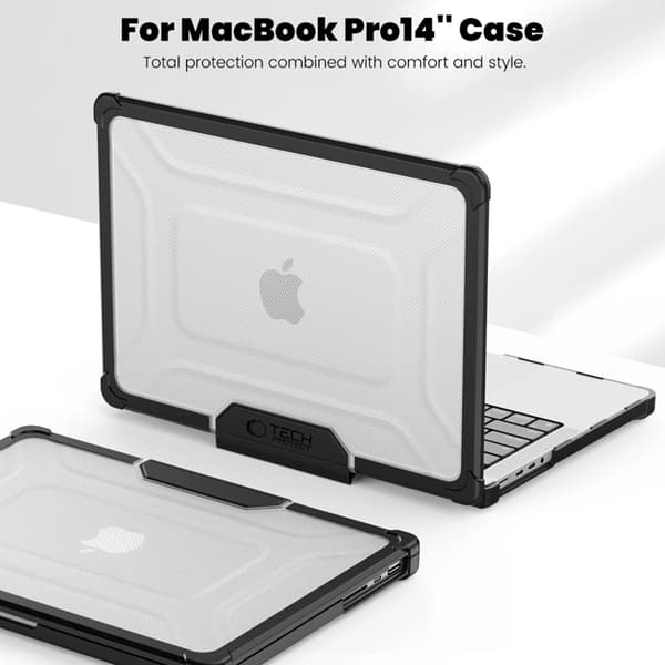 Tech-Protect Macbook Pro 14" Skal Smartshell - Svart/Clear Transparent