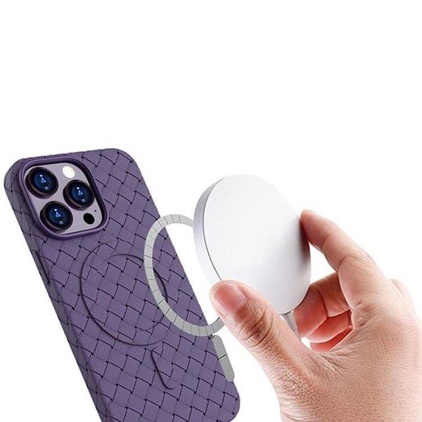 iPhone 15 Mobilskal Magsafe Woven - Blå
