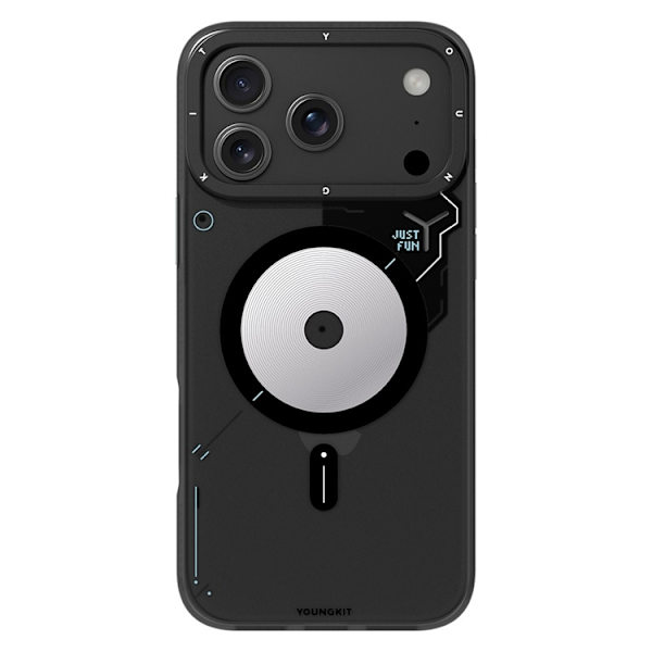 YOUNGKIT Mobilskal till iPhone 17 Pro Max MagSafe Unique Disc - Grå Grå