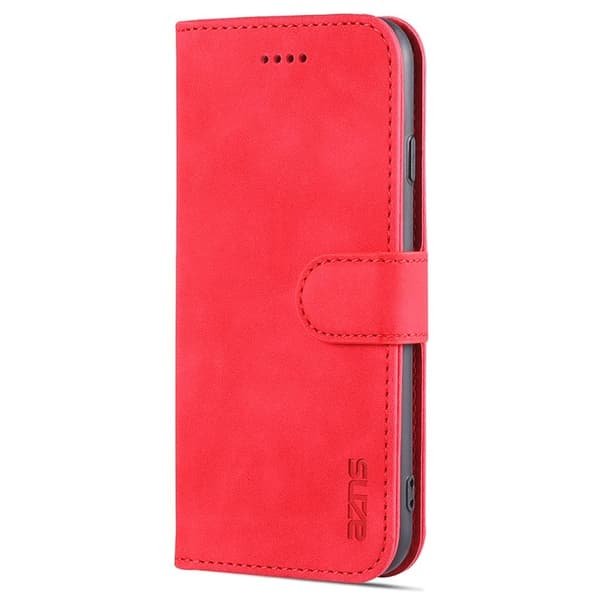 AZNS iPhone 7/8/SE (2020/2022) Plånboksfodral Konstläder - Röd