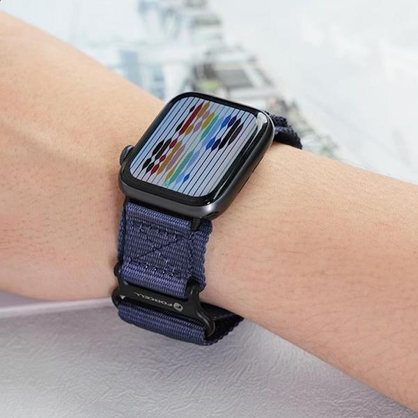 Forcell Apple Watch (38/40/41mm) Armband Nylon - Blå Blå