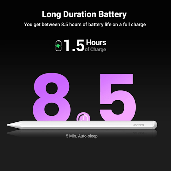 Ugreen LP653 Stylus Penna med Trådlös Laddning För iPad - Vit