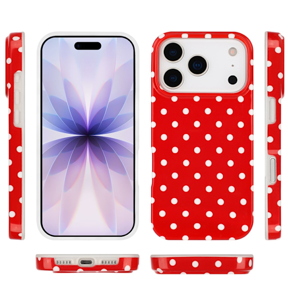 Mobilskal till iPhone 17 Pro Dot Design Imd Tpu Röd
