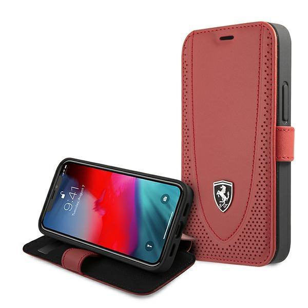 Ferrari Plånboksfodral iPhone 12 mini Off Track Perforated - Röd Röd