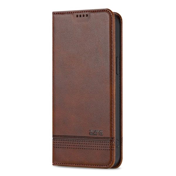 AZNS iPhone 16e Plånboksfodral Konstläder - Brun