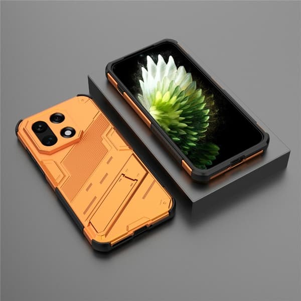 Mobilskal till OnePlus 15 PC + TPU Shockproof Kickstand - Orange Orange