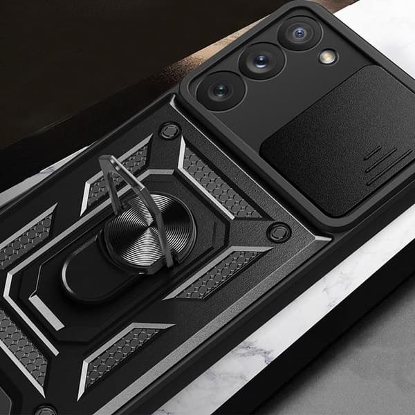 Galaxy S23 Plus Mobilcover Hybrid Armor Camshield - Blå Blå