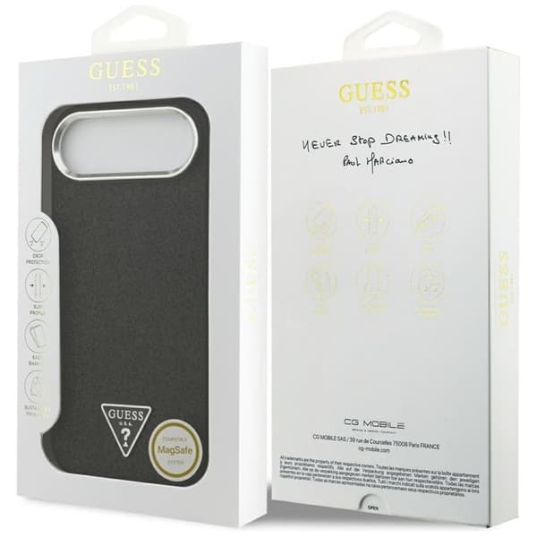 Guess Mobilskal till iPhone Air MagSafe Glitter Triangle Logo - Svart Svart