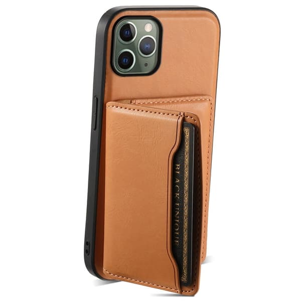DENIOR Mobilskal till iPhone 11 Pro PU Läder + PC + TPU Khaki