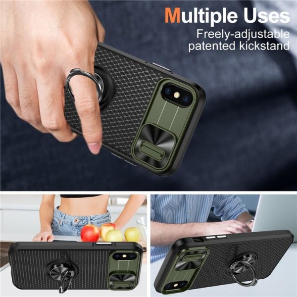 iPhone X/XS Mobilskal Ringhållare Kickstand - Grön
