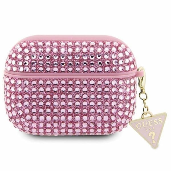 Guess AirPods Pro Skal Rhinestone Triangle Charm - Rosa