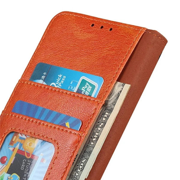 iPhone Air Plånboksfodral Äkta läder - Orange Orange