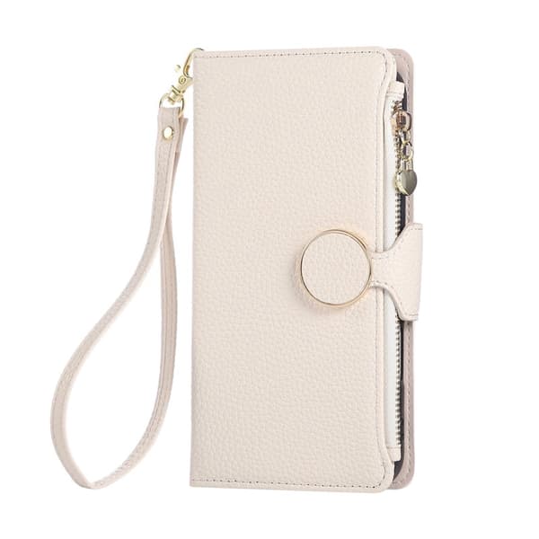 Plånboksfodral för Samsung Galaxy S26 Ultra Konstläder med rem - Beige