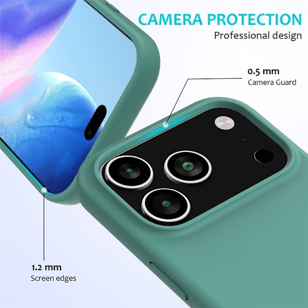 Mobilskal till iPhone 17 Pro Liquid Silikon - Grön Grön