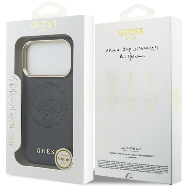 Guess Mobilskal För iPhone 17 Pro Max MagSafe  Perforated 4G - Blå