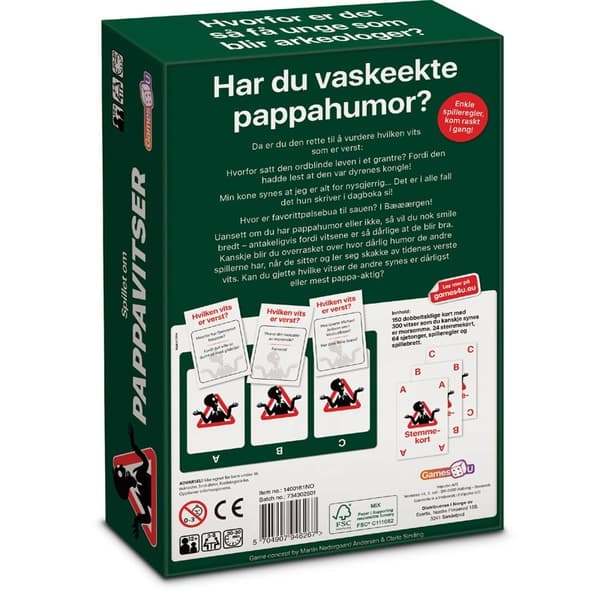 GAMES4U Sällskapsspel Pappavitser/Dad Jokes (NO)