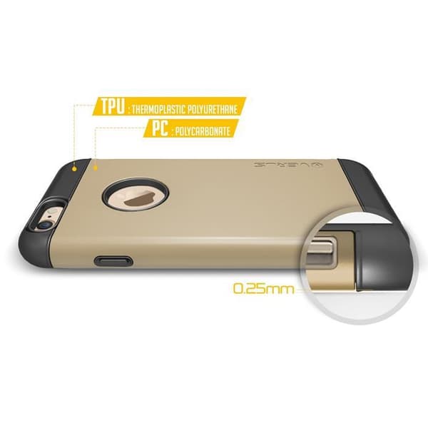 Verus Pound Slim Shock Skal till Apple iPhone 6 / 6S  (Gold) Guld
