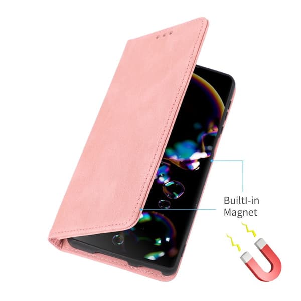 Plånboksfodral för Samsung Galaxy S26 Magnetiskt Konstläder - Roséguld