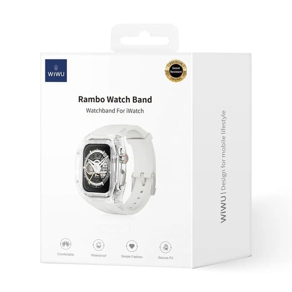 WIWU Apple Watch (42/44/45mm) Armband Rambo - Vit Vit